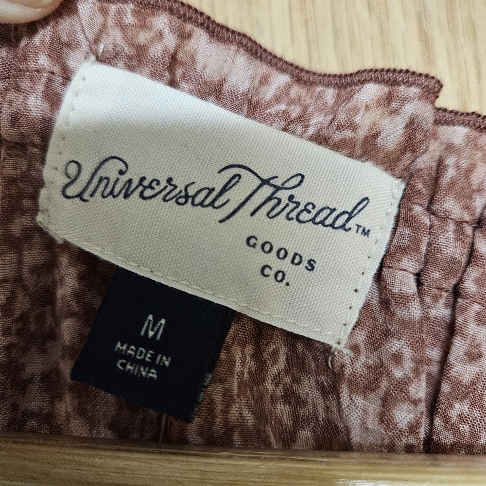 Universal Thread Medium Mauve Floral Patterned Blouse‎ New - Picture 4 of 10